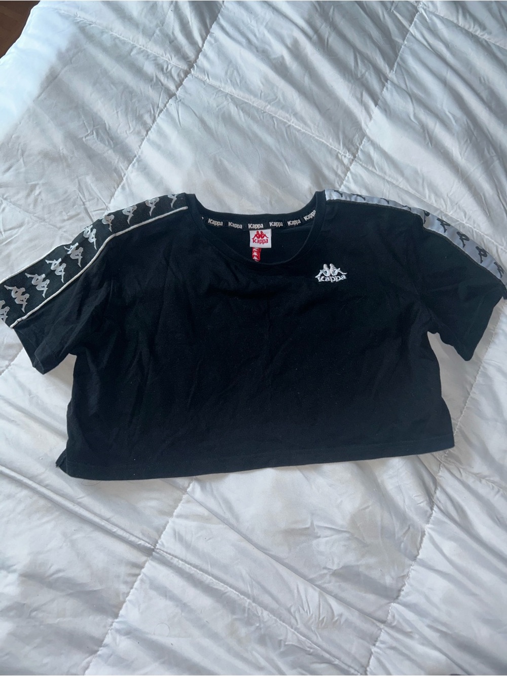 Kappa Black Tee with Red Logo Tag